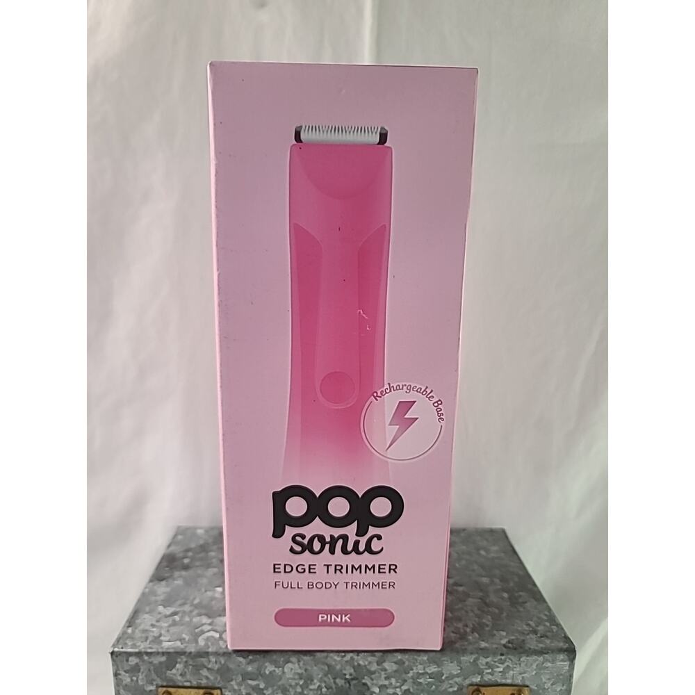 Pop Sonic Edge Unisex Rechargeable Shaver with 4 Attachments PINK